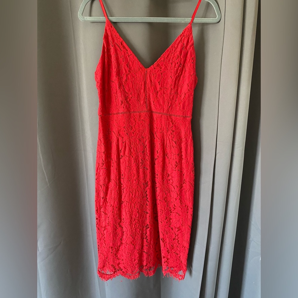 ASTR The Label Raw Hem Lace Dress